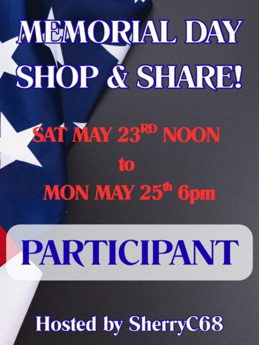 ✅Memorial Day Shop n Share